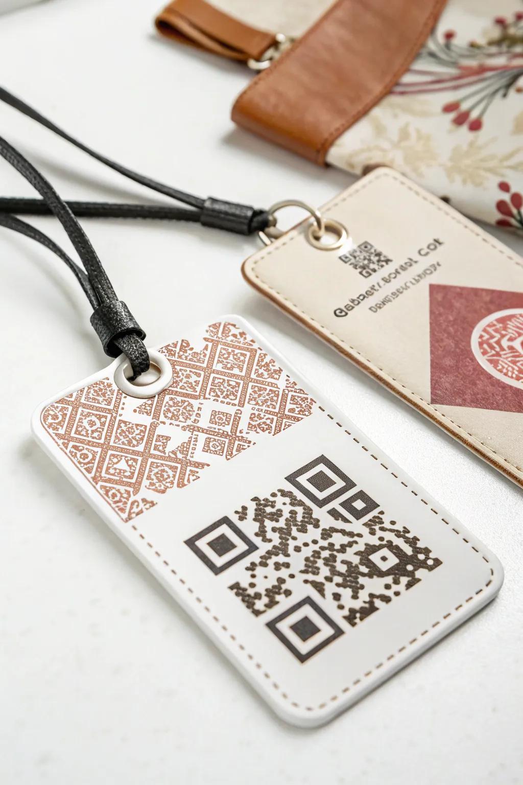 An interactive price label with a QR code, encouraging customer engagement.