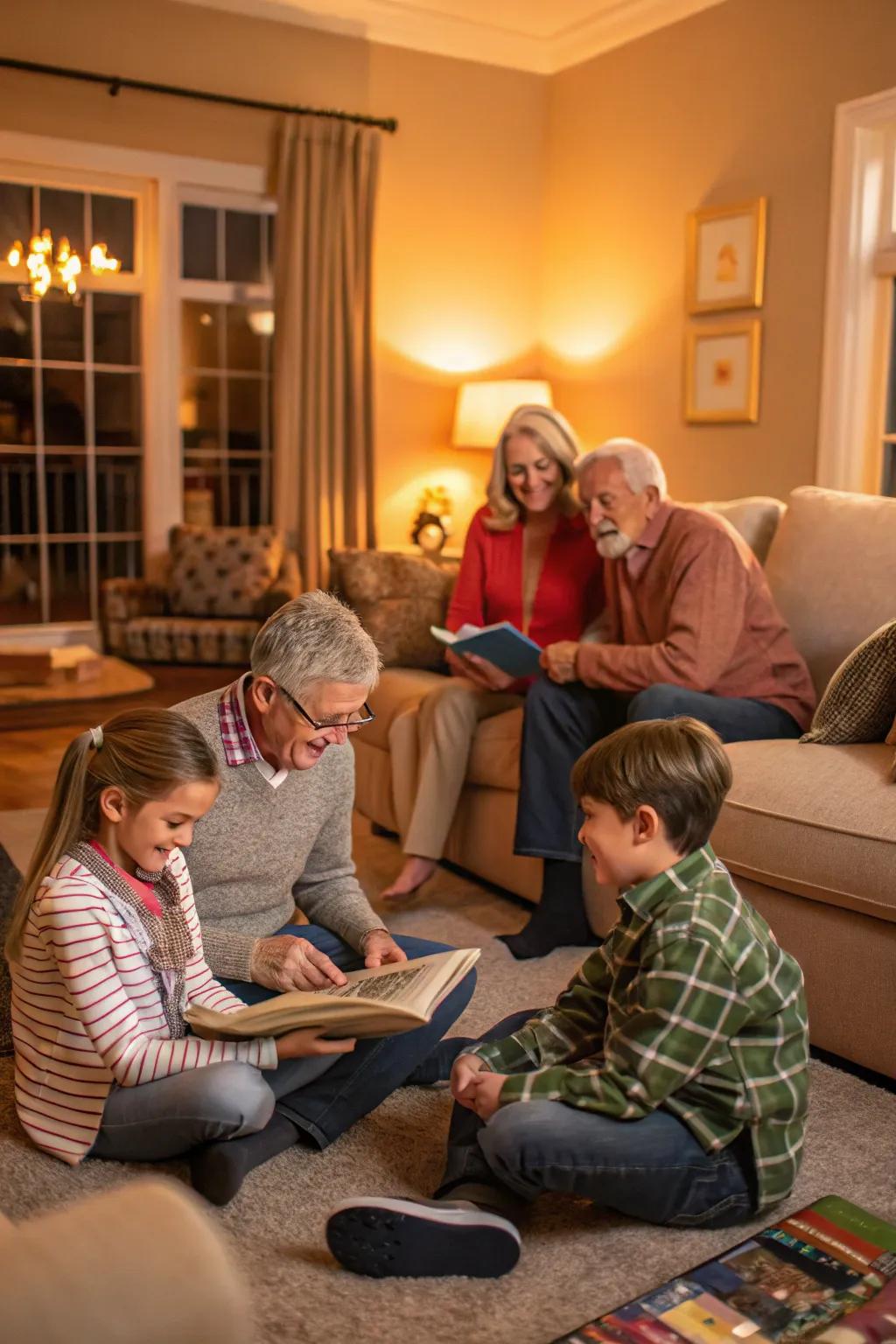 Photos spanning generations emphasize the rich and varied fabric of family connections.