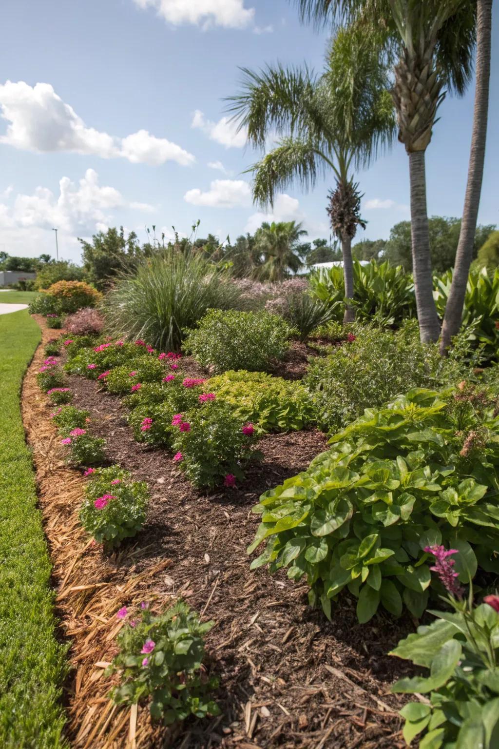 Compost Beds sustain a garden's neatness and promote hydration.