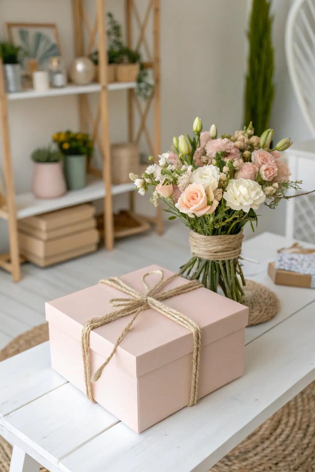 Gift-giving elevated with the charm of fresh florals 🌸✨ #FloralFantasy #GiftWrapIdeas