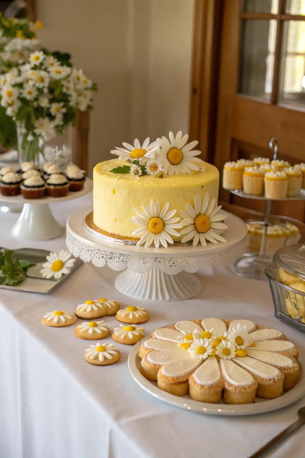 Enliven your celebration with bloom-themed sweets.