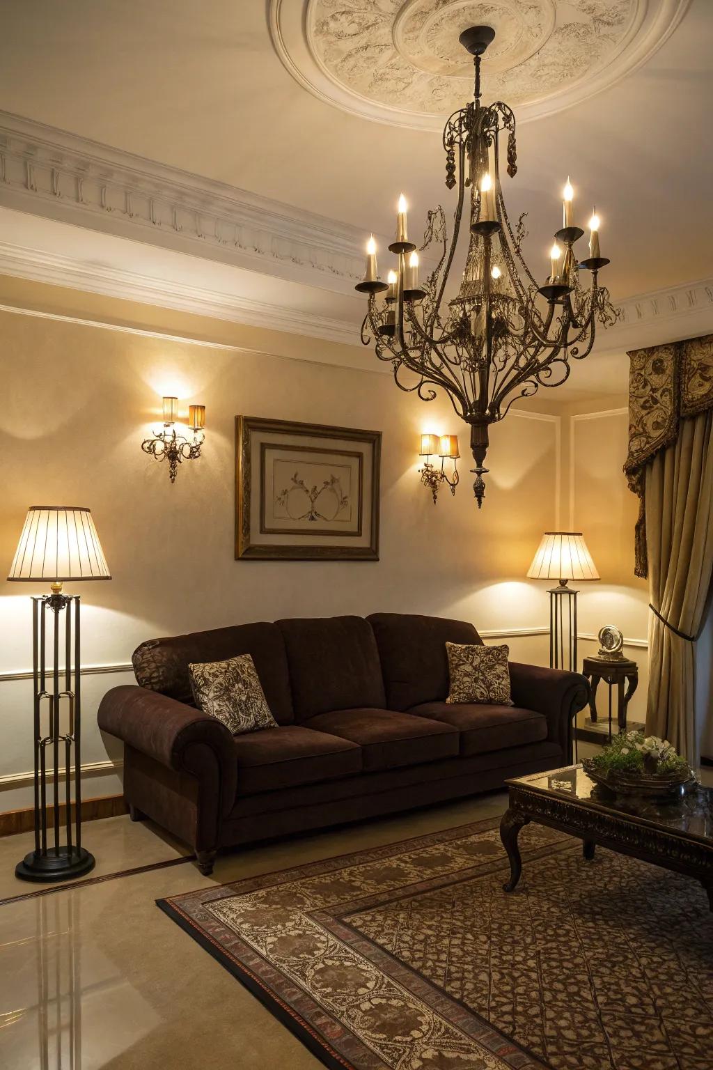 Thoughtful lighting can alter the atmosphere of your sitting room.