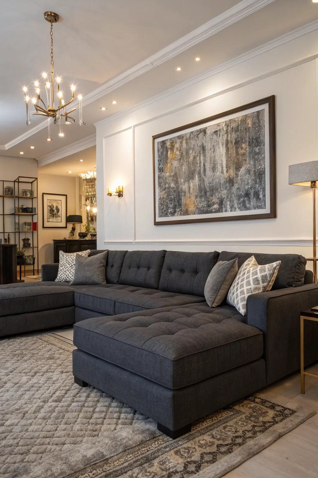 Wall art incorporates personality to your lounge.