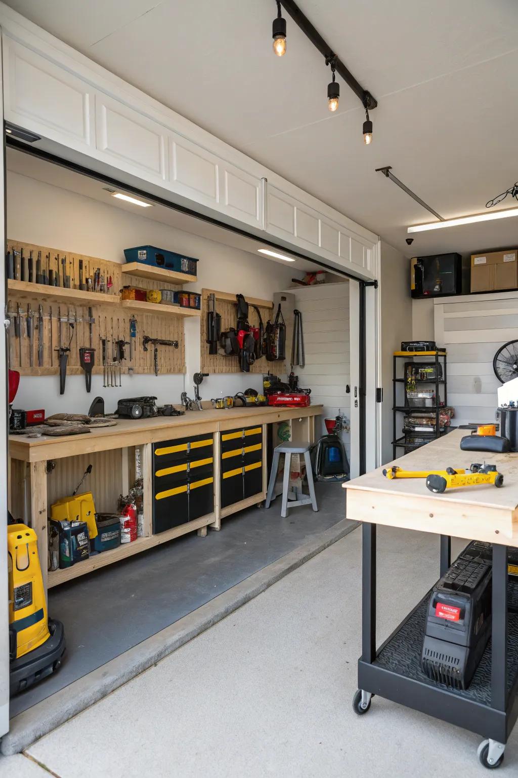 A workshop wonderland right inside your garage.