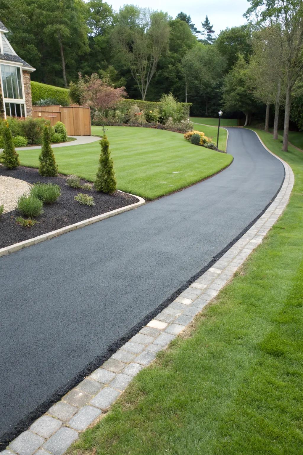 Asphalt extensions provide a smooth and sturdy surface.