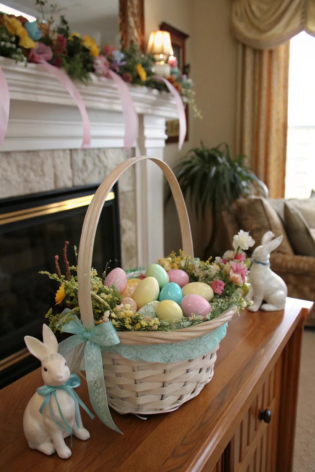 Introduce a festive element to any area with Easter décor.