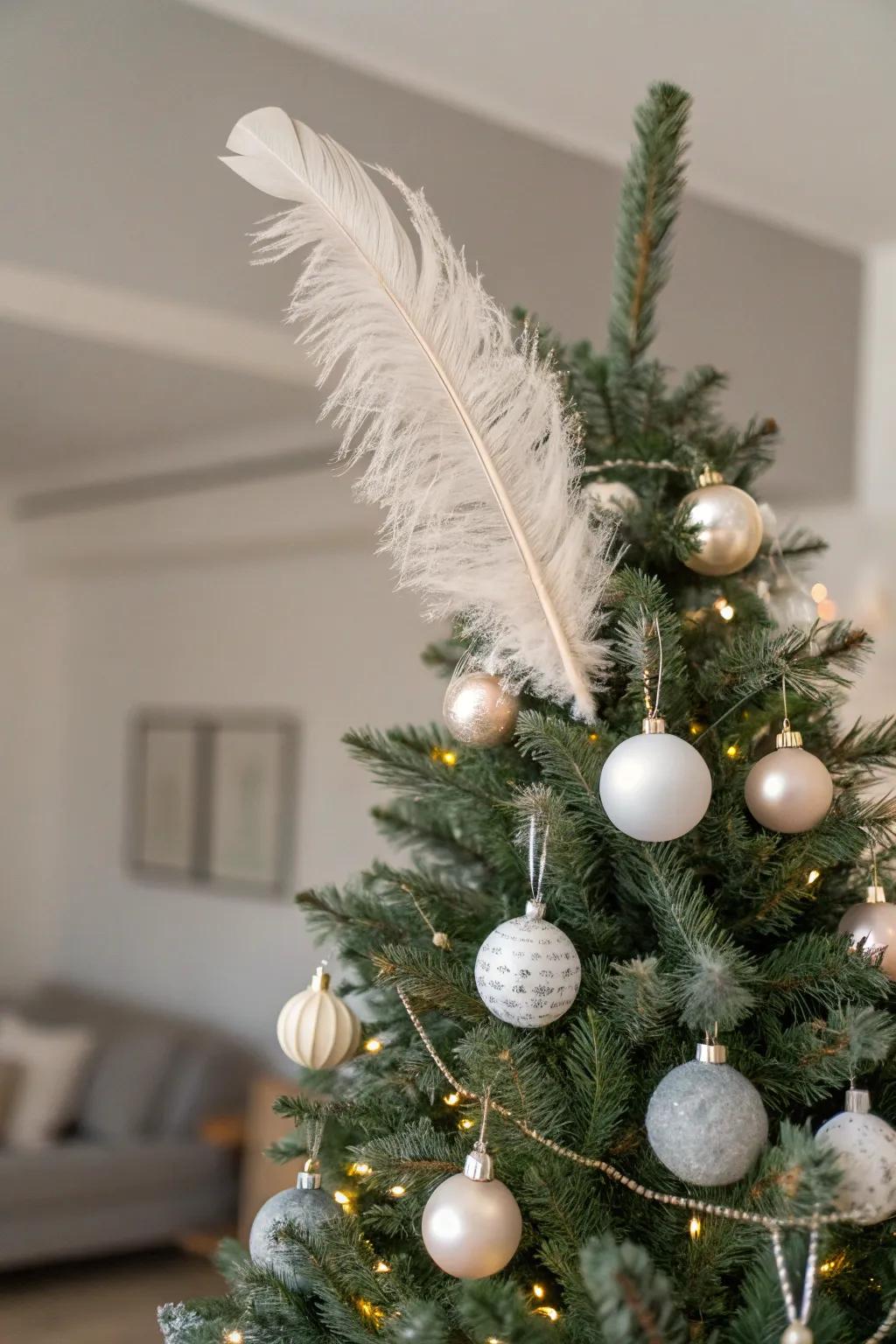 Plumes bestow a whimsical elegance upon the tree.