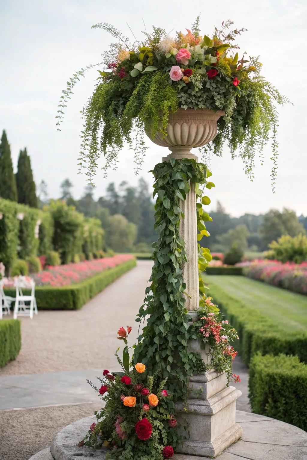 Foliage adds natural beauty and texture