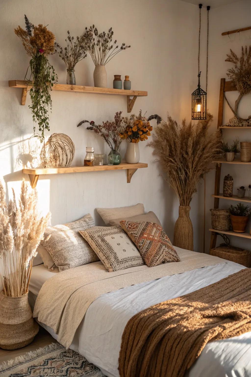 Natural elements bring the outside in for a fresh vibe.