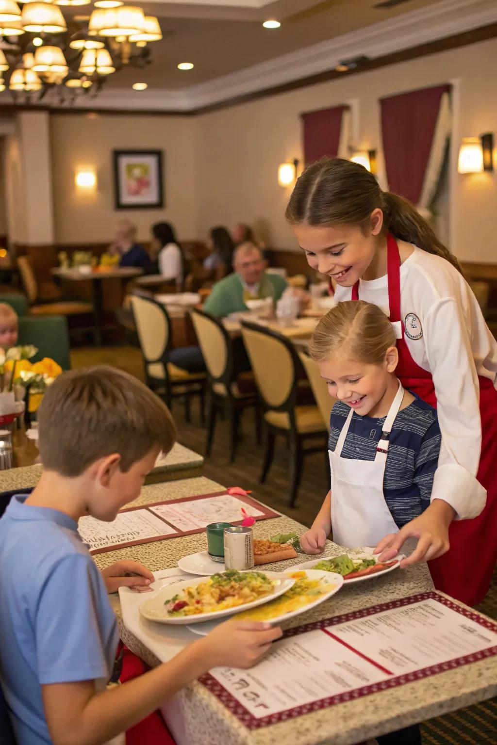 A delightful home bistro experience orchestrated by the children.