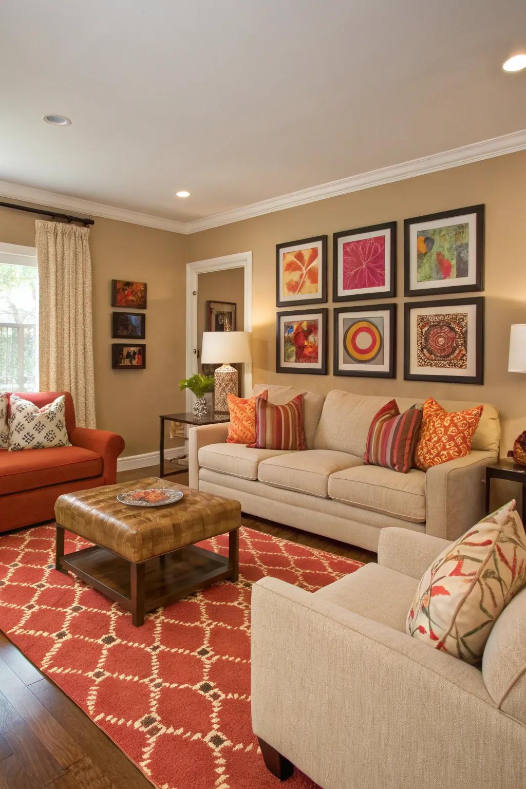 Color schemes that accentuate each space.
