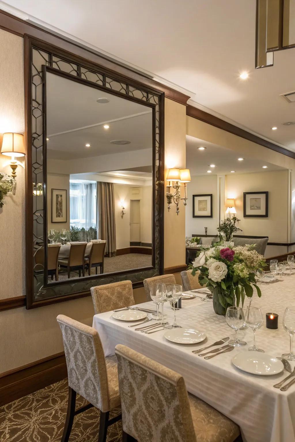 Mirrors strategically placed can amplify the room's energy.