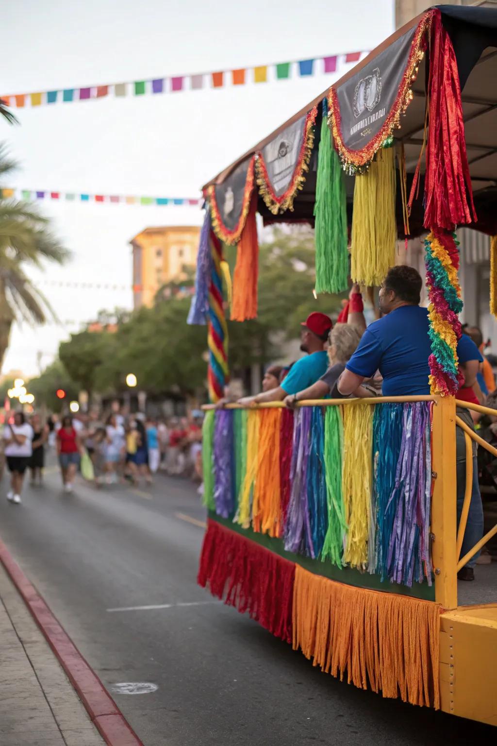 Fringe and danglers adding dynamic flair.