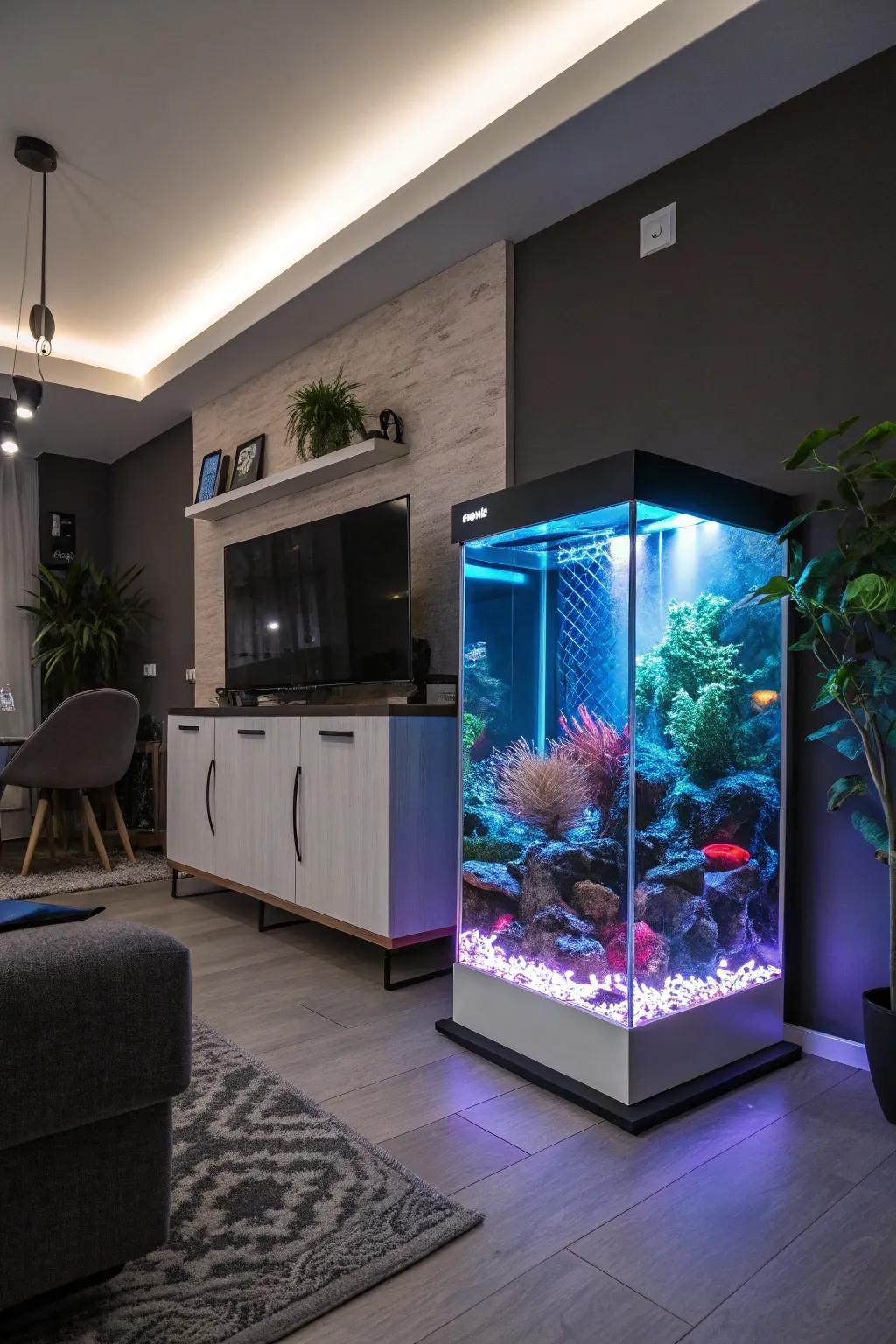 Bring in a modern twist through LED radiant effects.