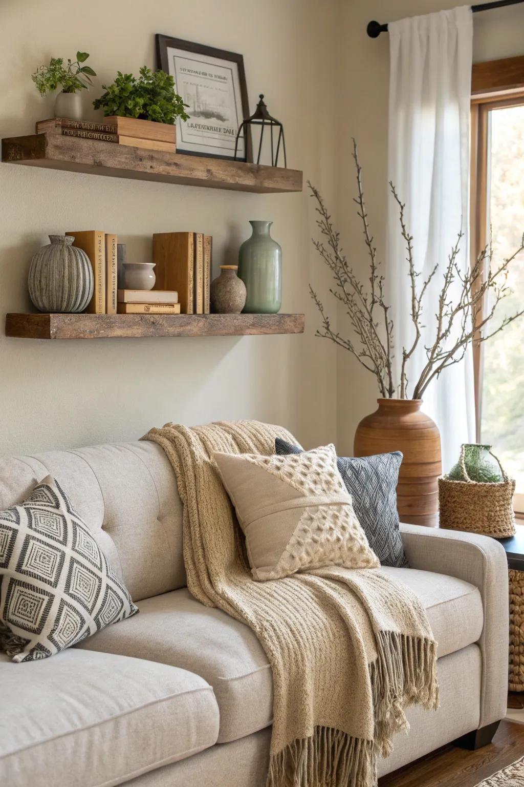 Mixing textures creates a dynamic visual appeal.