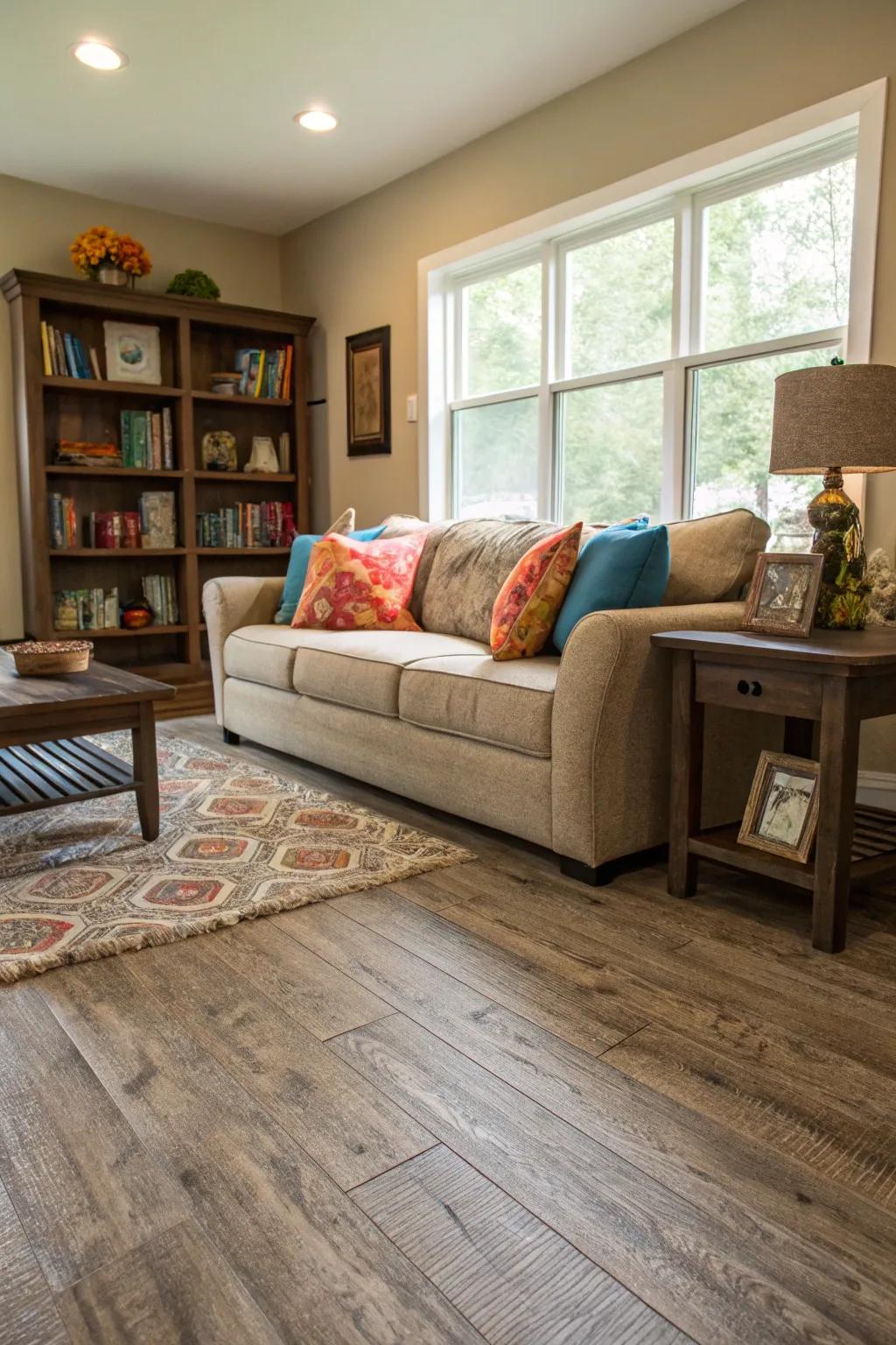 Textured flooring offers both style and value.