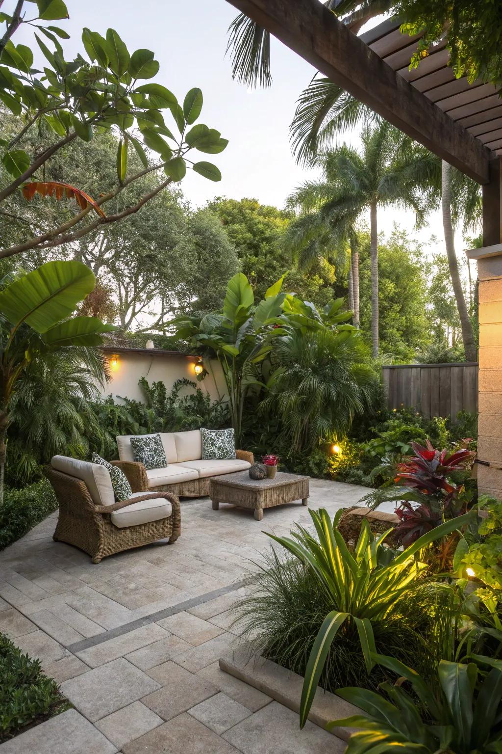 Make a relaxing outdoor living spot excellent for Florida's climate.