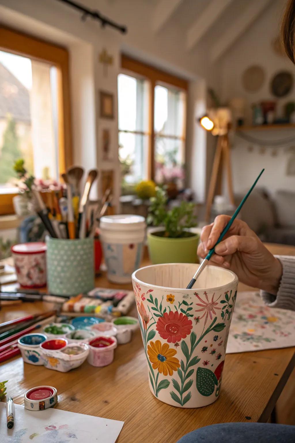 Conceive your individual flower vessel artistry for a personal statement.