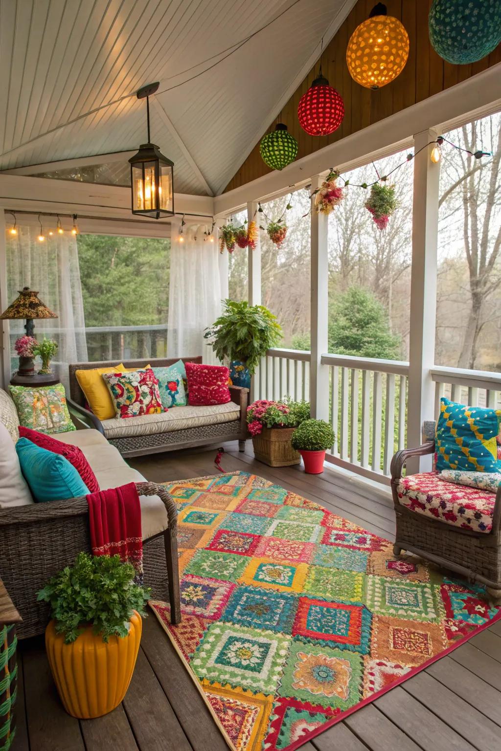 Carpets and decor that add a hint of style and comfort.