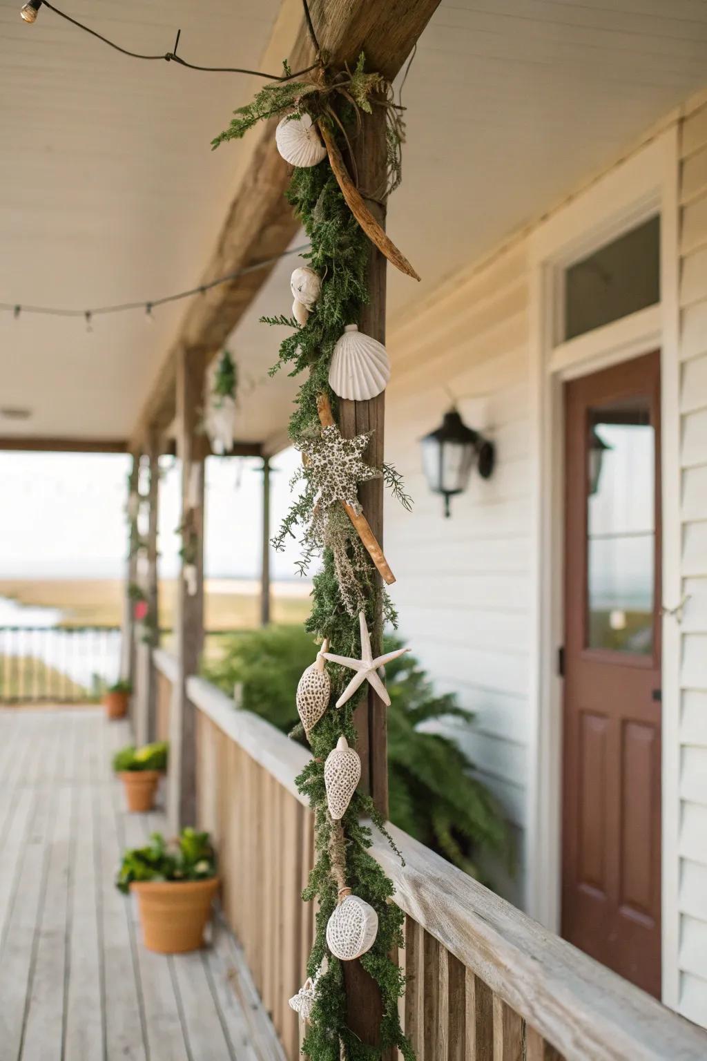 A maritime-inspired vine for beach-themed holiday decor.