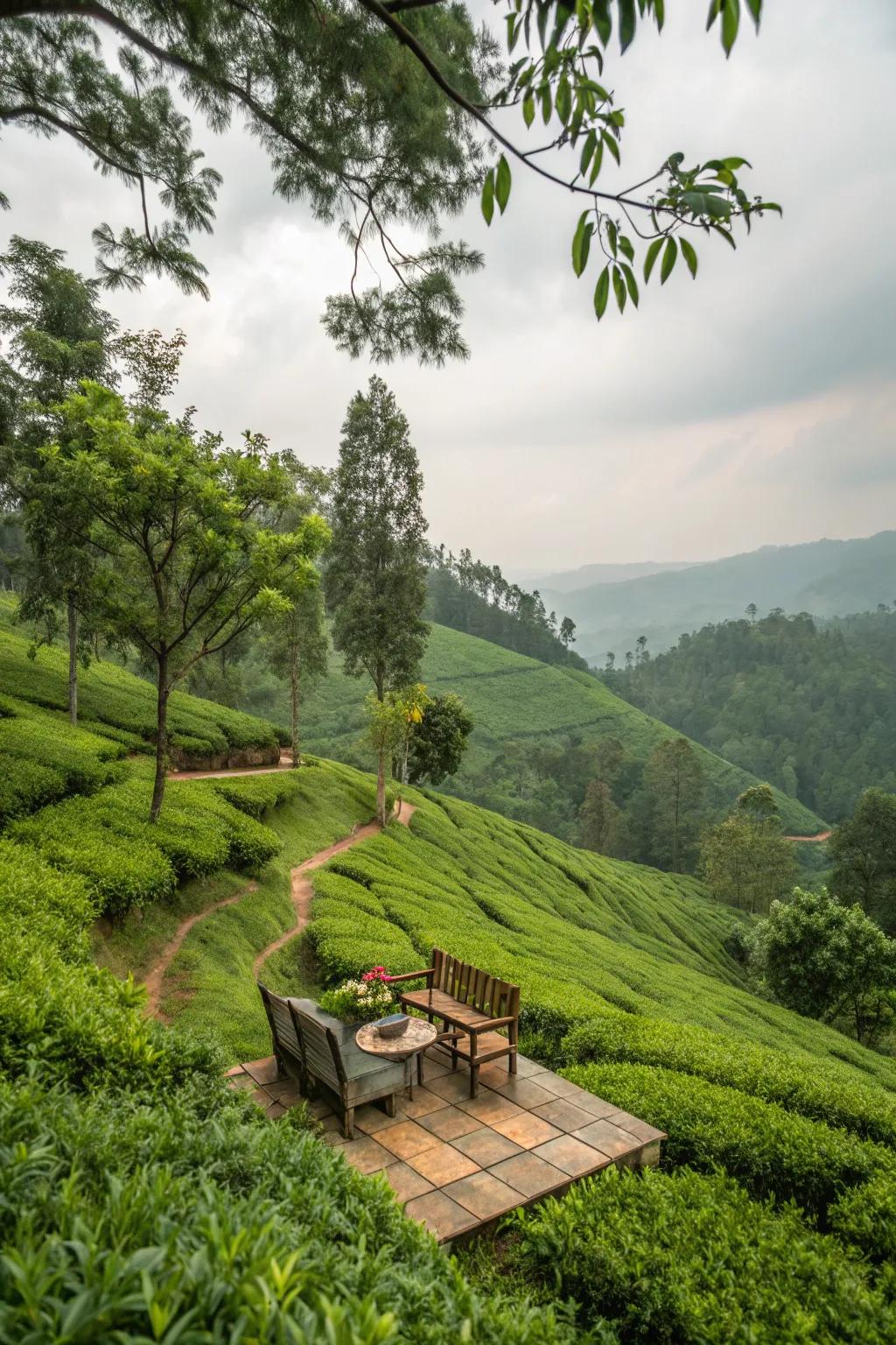 Construct a tranquil seating nook to savor the splendor of your garden.