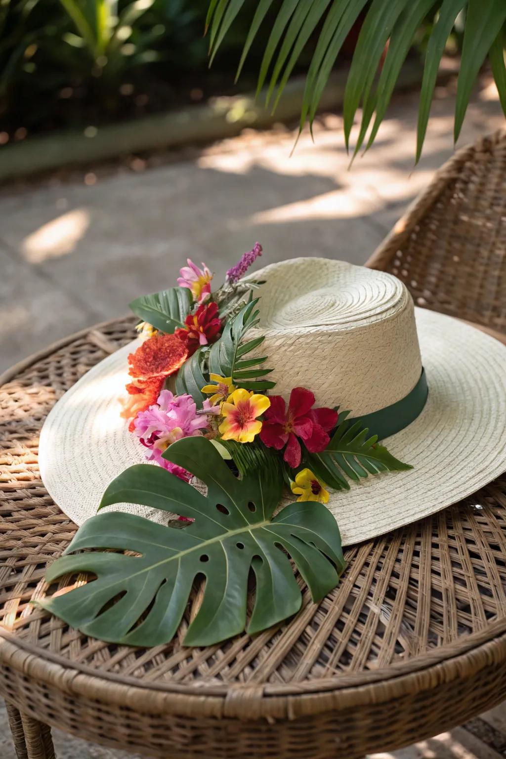 Exotic paradise adds vibrant energy to your attire.