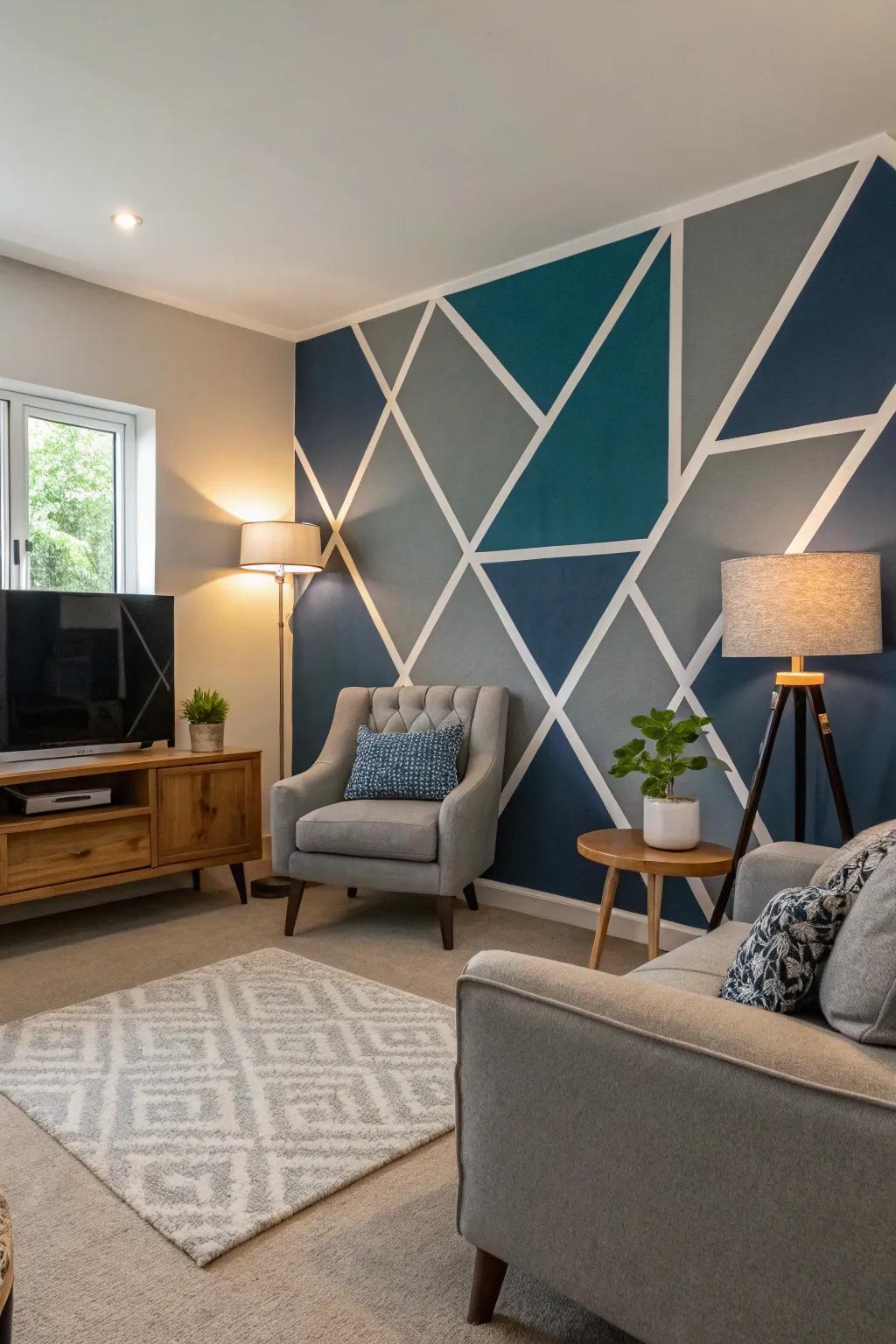 Create visual interest with strong tone segmentation.