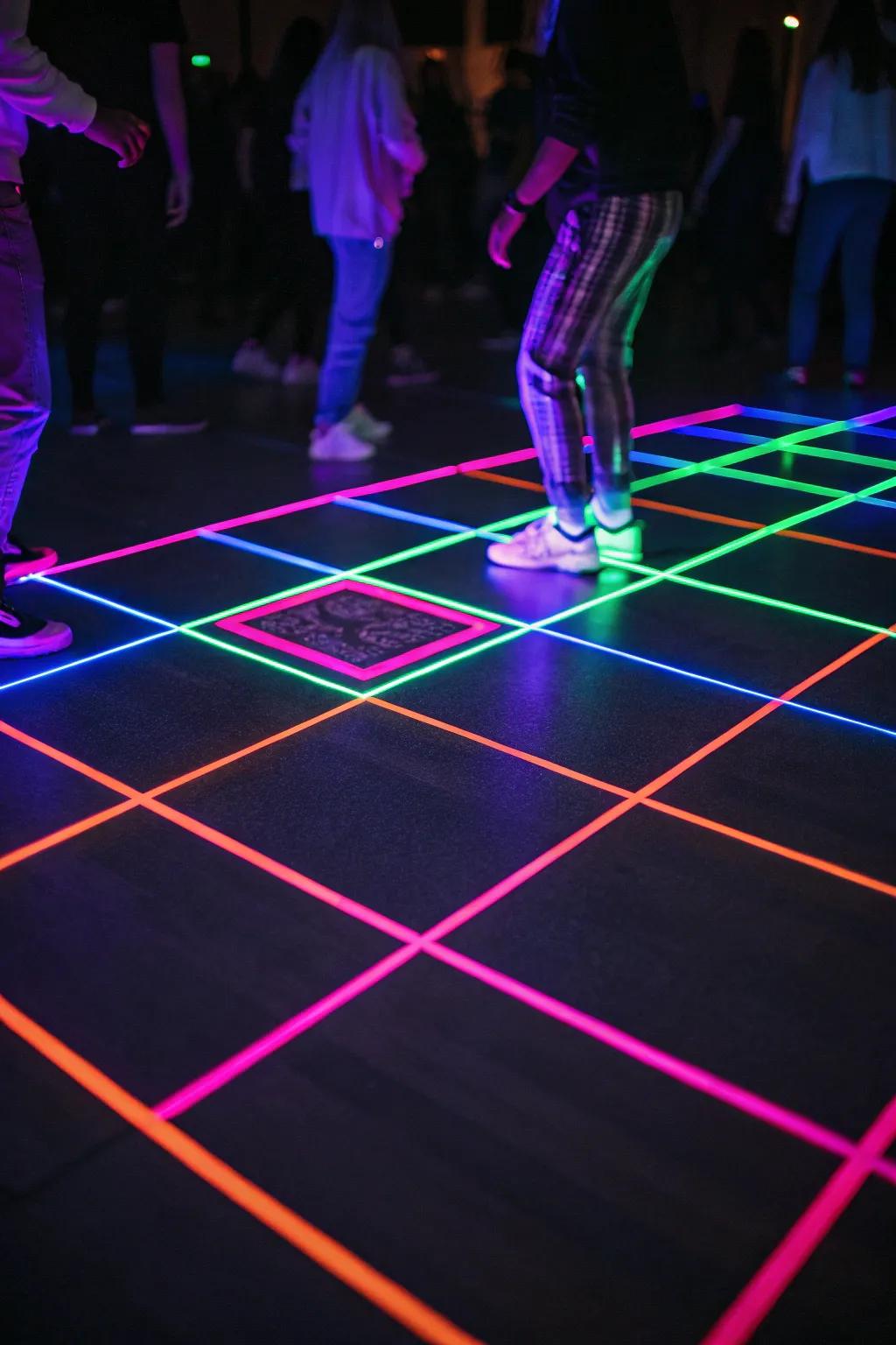Get your groove on with an illuminated dance floor.