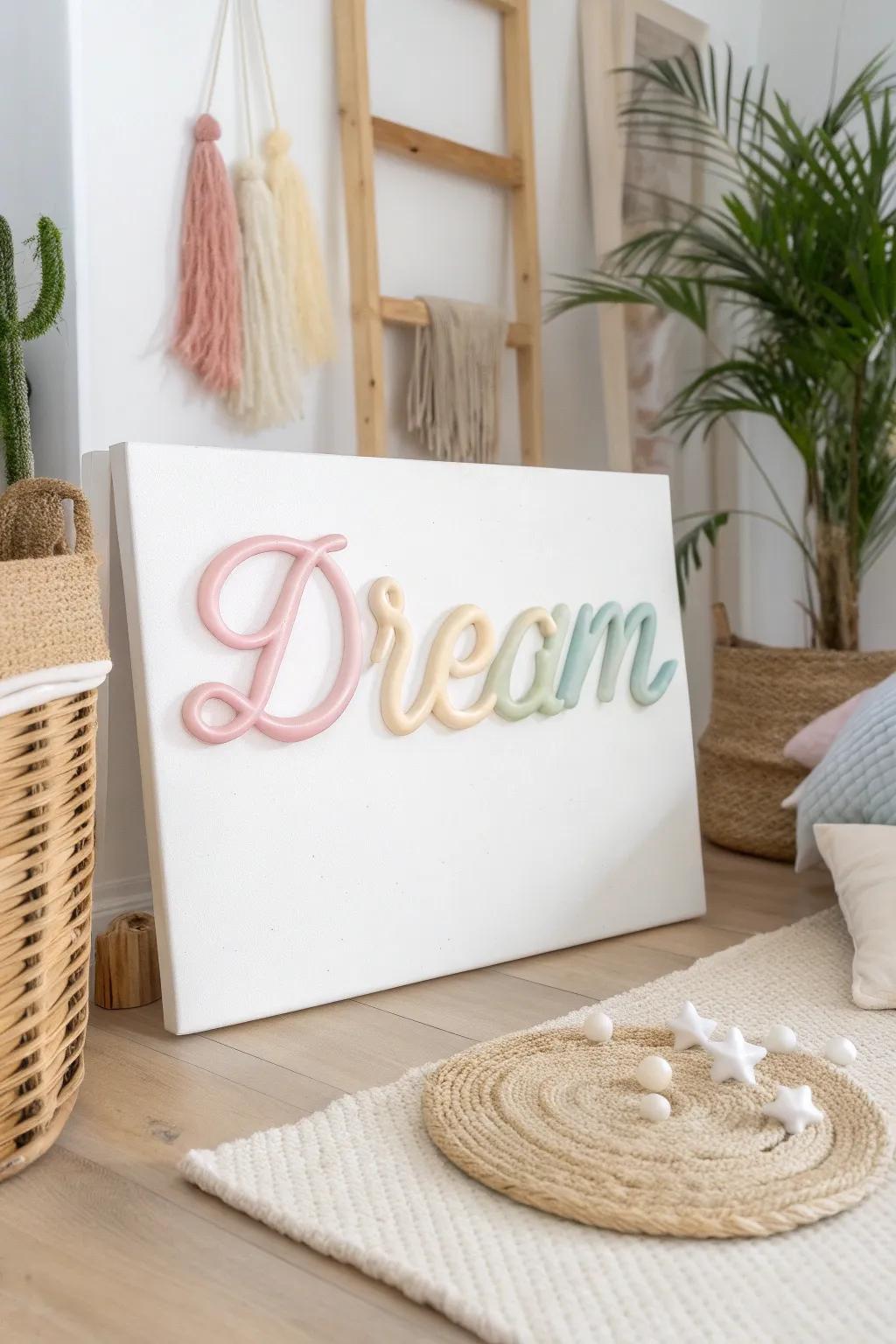 Enhance your space with tailored phrase art that resonates with your soul. #CraftedWithLove #MinimalistBoho
