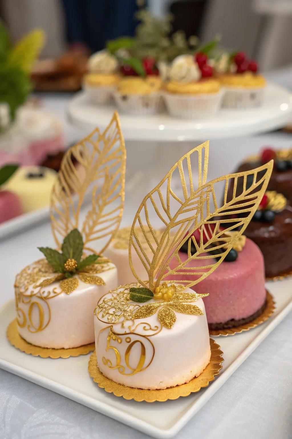 Gold leaf desserts add a touch of luxury and sophistication.
