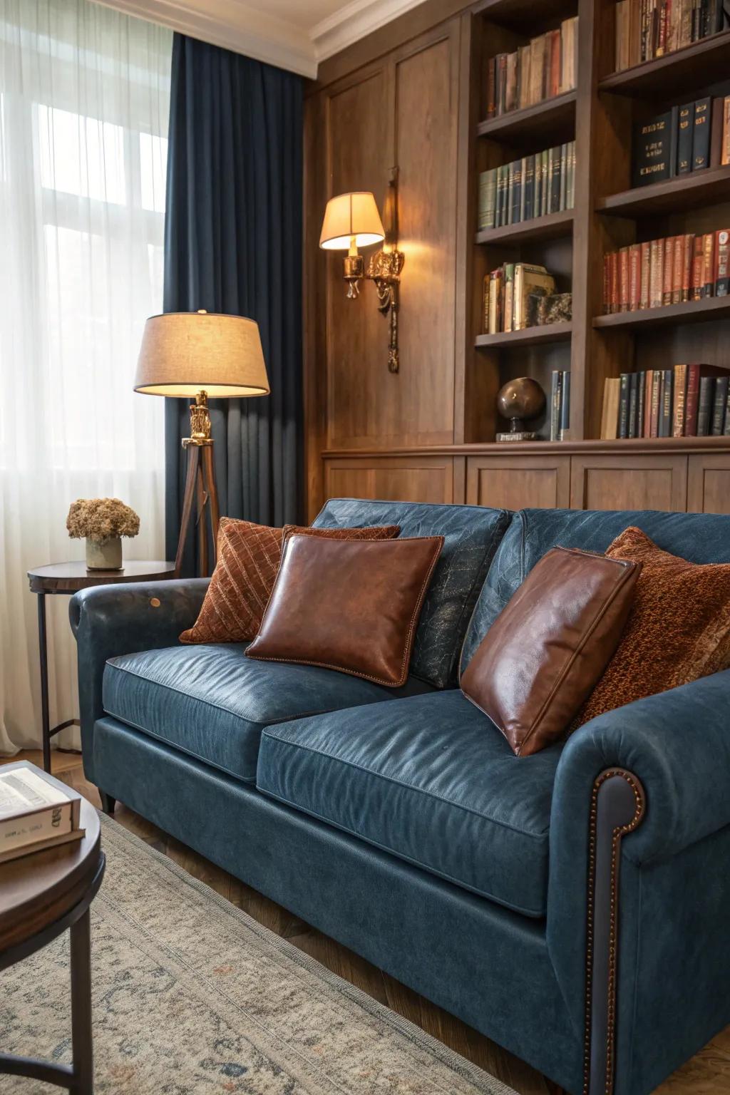 Sumptuous textures beckon you to settle in and linger.