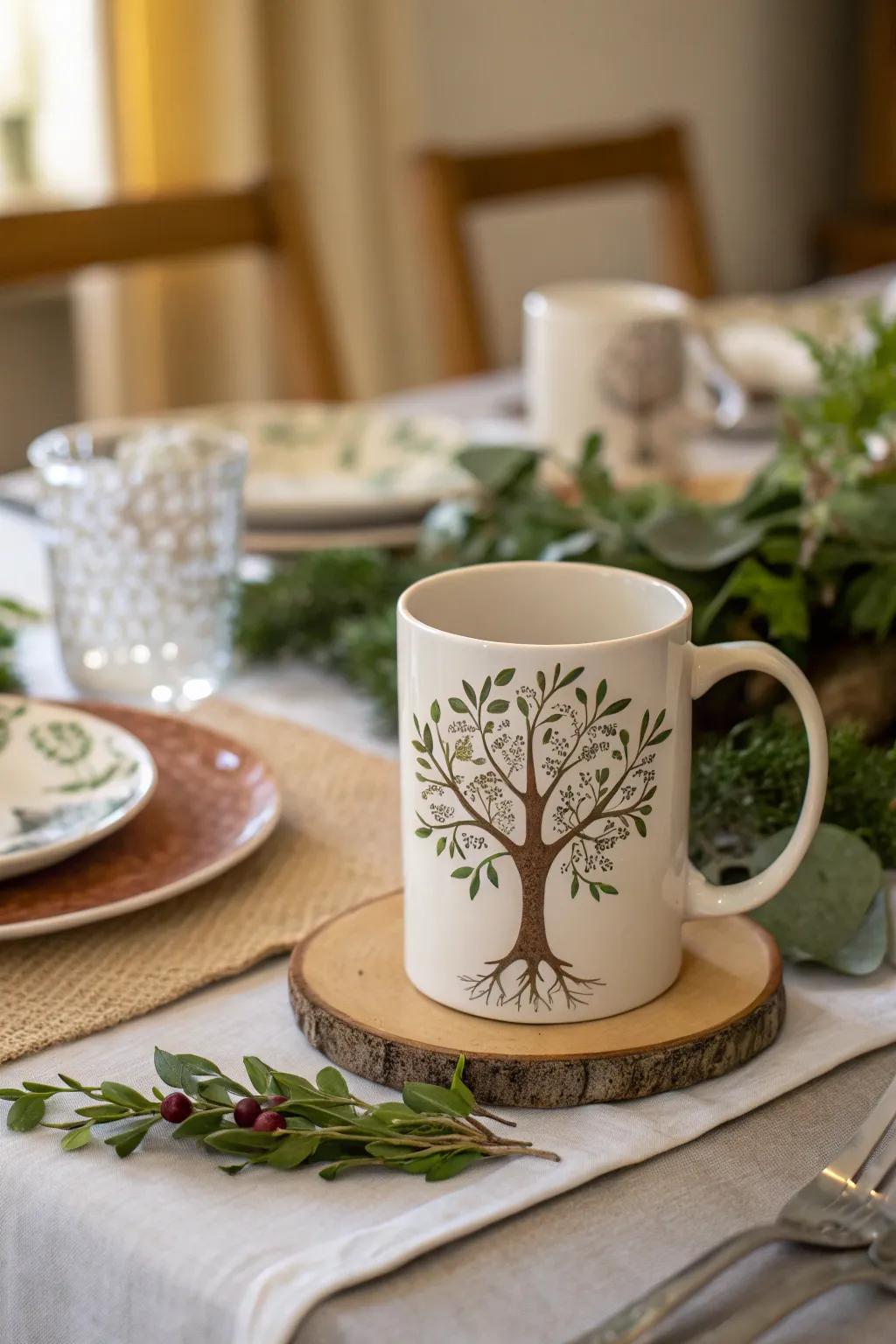 A mug that honours family connections.
