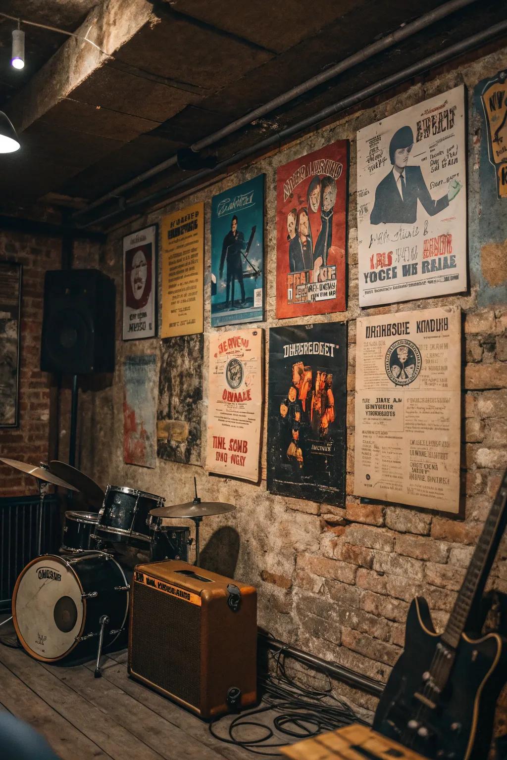 Band posters bring musical history and flair to your space.
