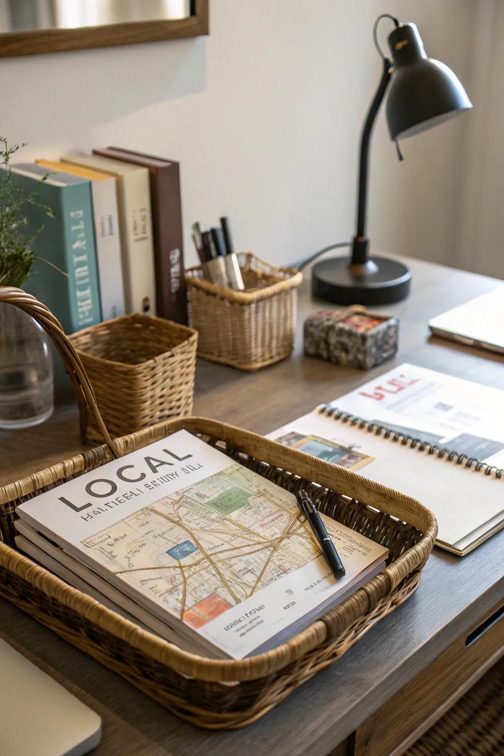 Discover the local area using a helpful guide and map.