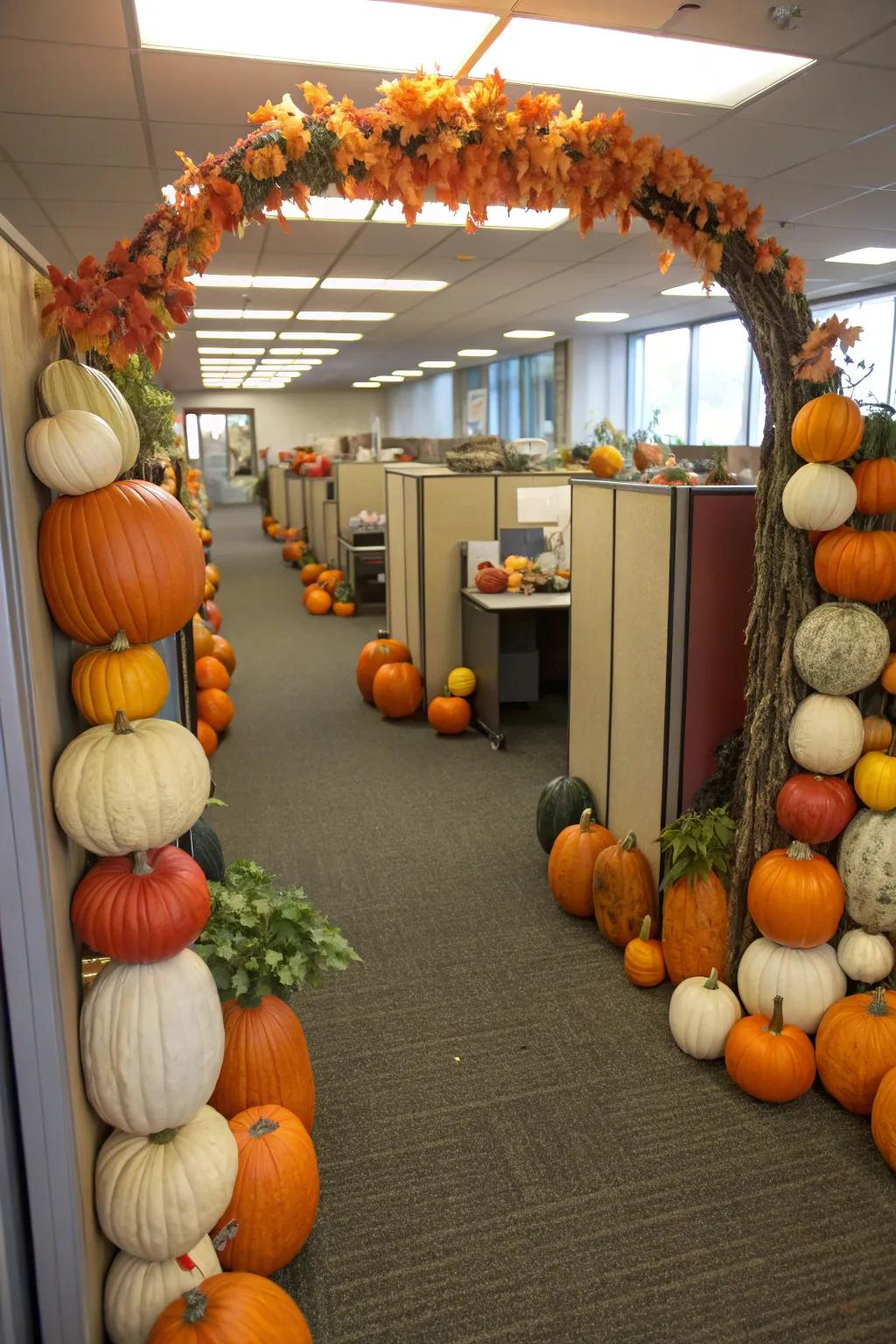 Construct a joyous pumpkin garden featuring dynamic shades and playful schemes.
