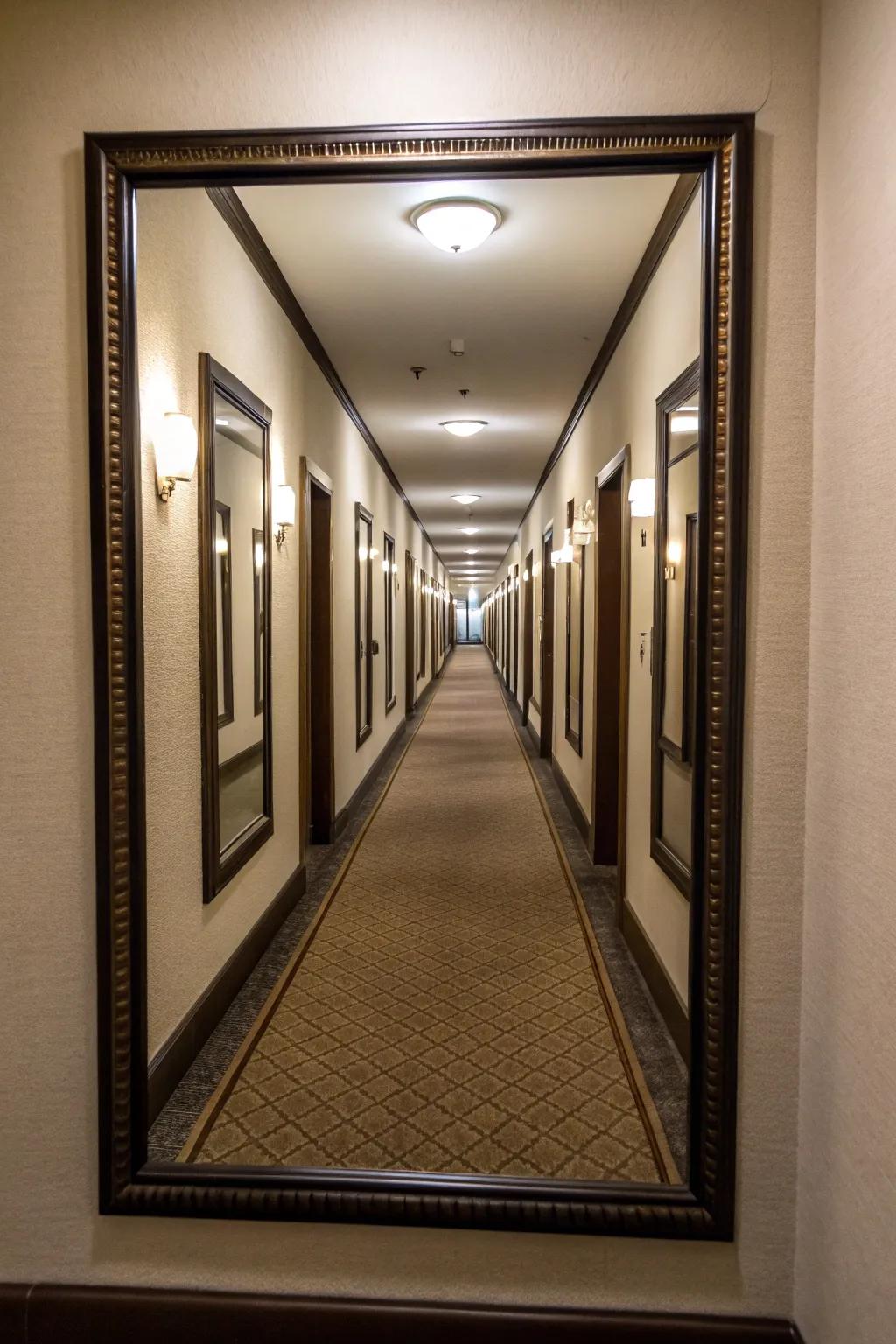 Mirrors in pairs enhance style and symmetry.