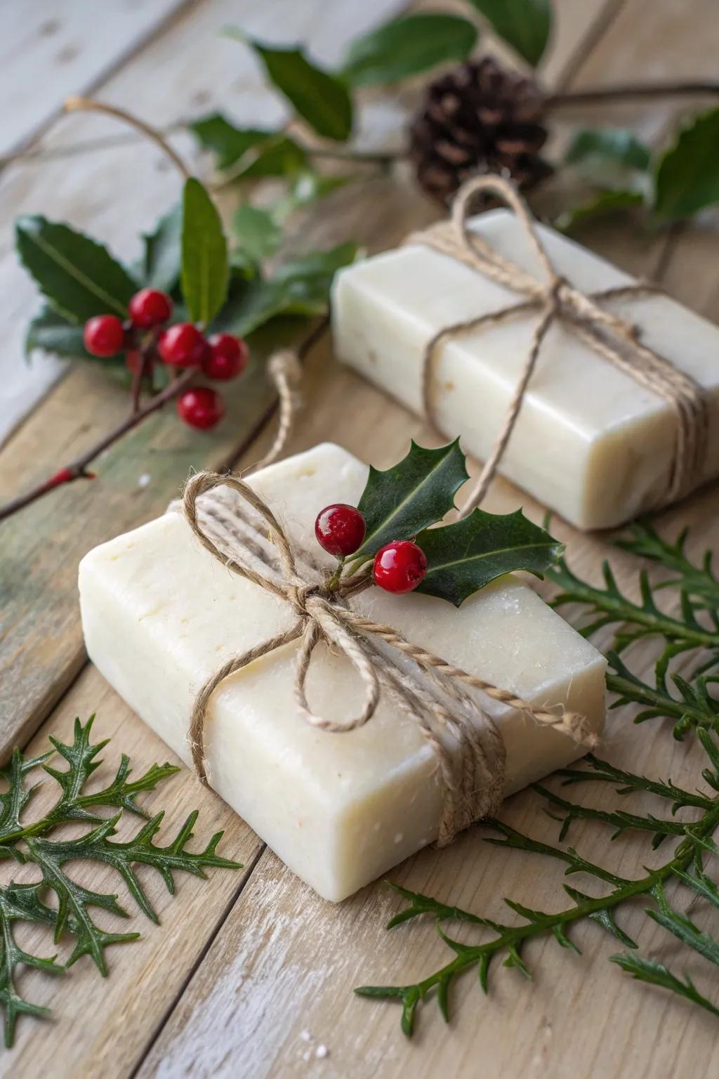Hand cleanser wrapped using natural components for a rustic allure