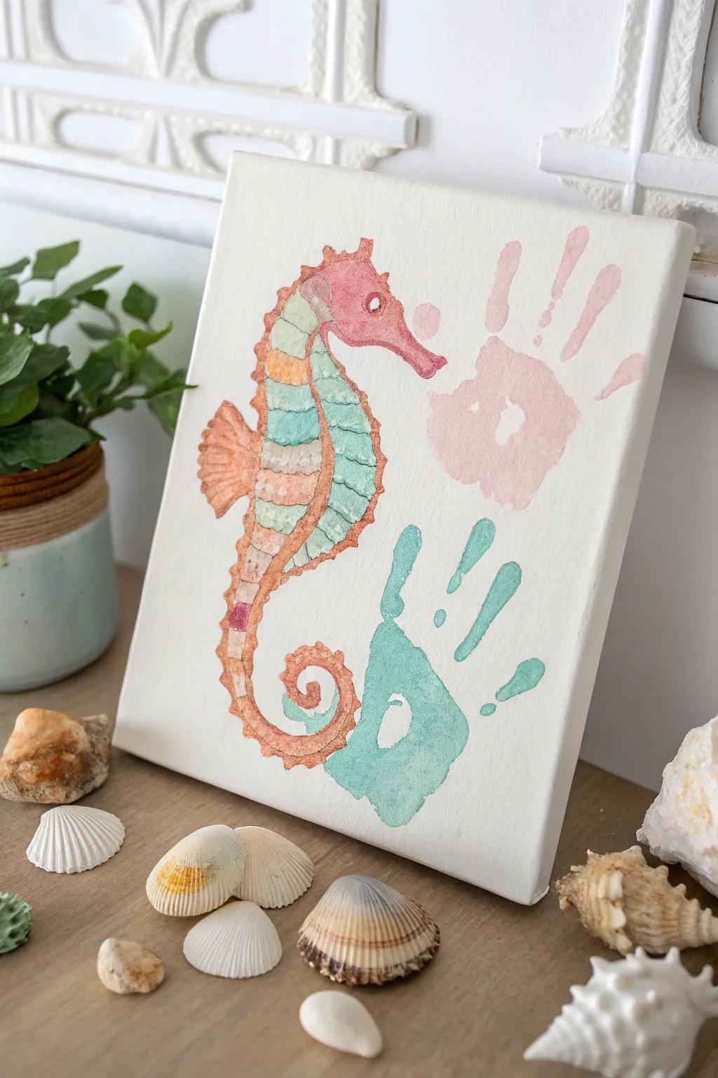 Transform tiny handprints into enchanting ocean creatures, capturing the magic of the sea with simplicity and style.