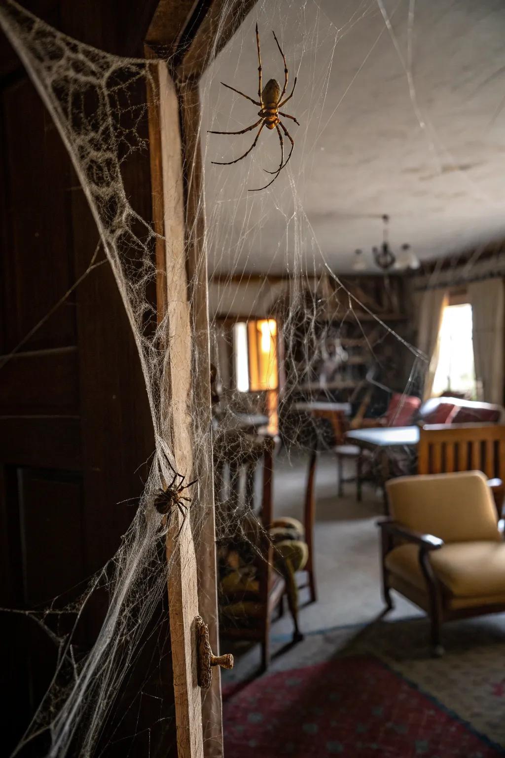 Filaments and arachnids compose a quintessential haunted abode aesthetic.