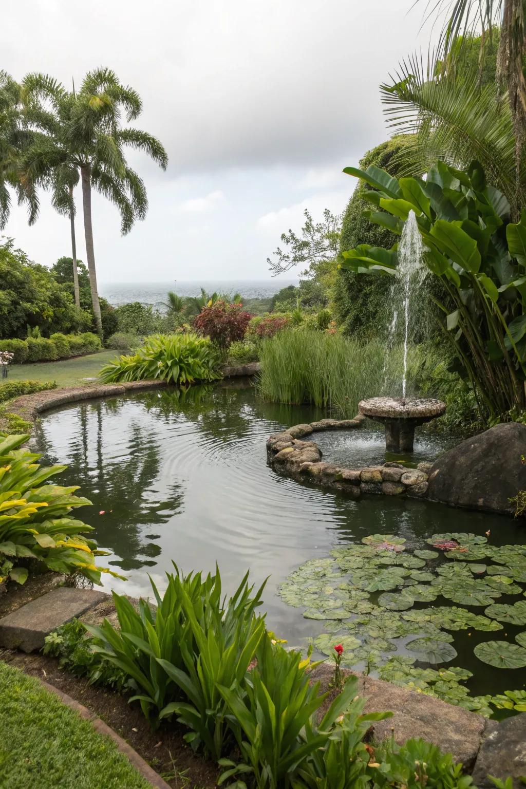 Water elements bring a serene atmosphere to your garden area.
