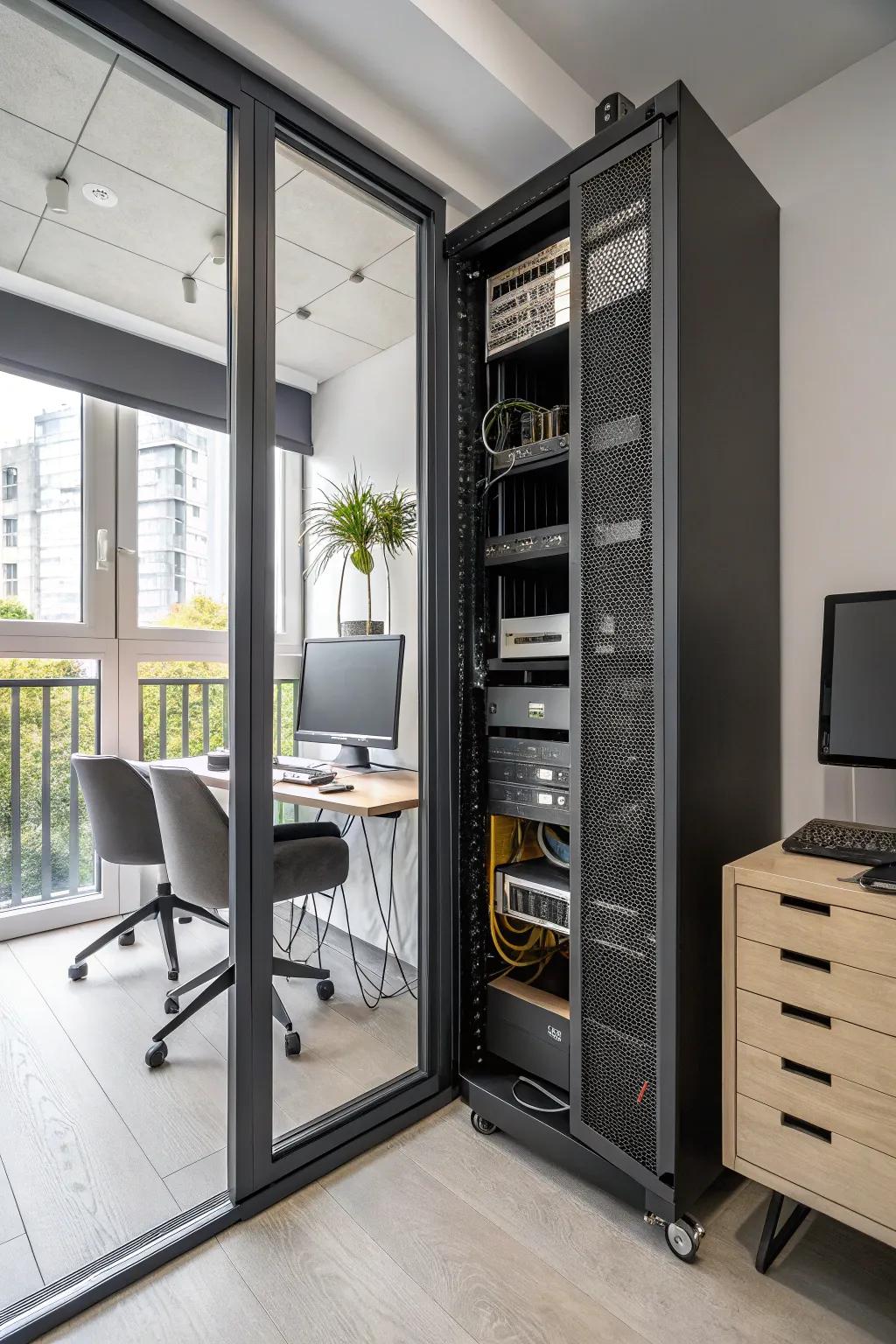 Keep your equipment cool with a ventilated design.