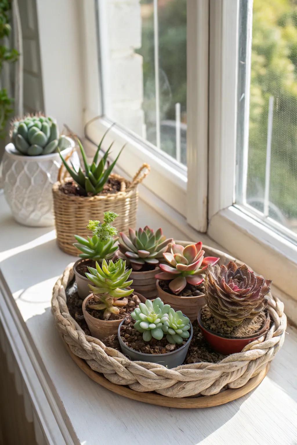 Potted plants bring a fresh, natural vibe to their new home.