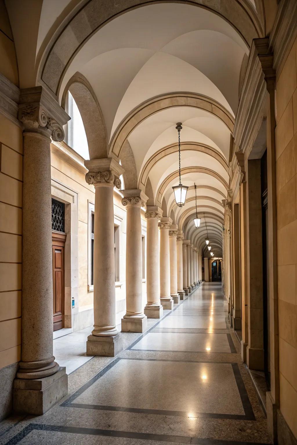 Arches and columns for a timeless look.