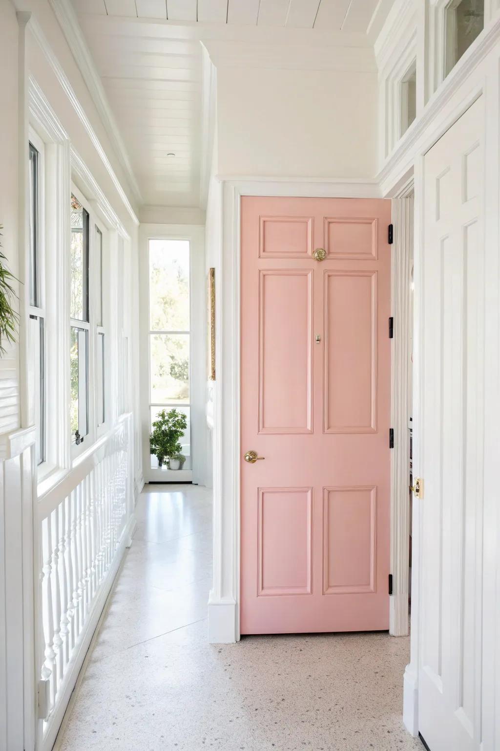 Tinted doors bringing a delicate, whimsical element.