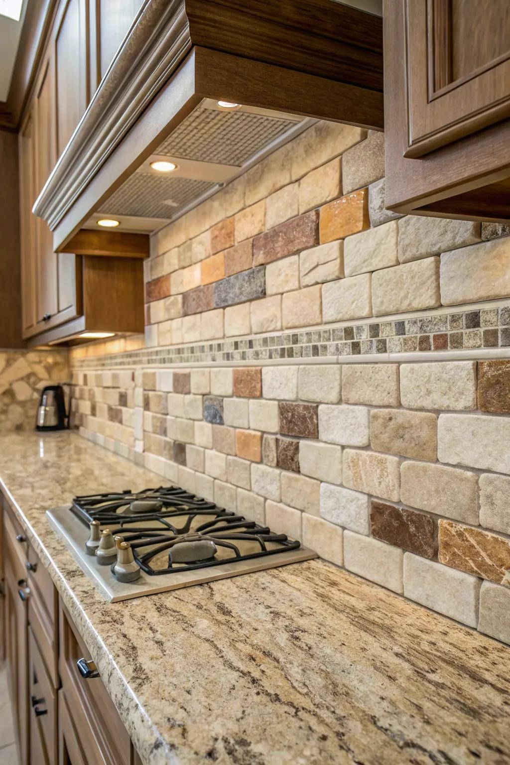 Natural stones impart an organic elegance to your kitchen.