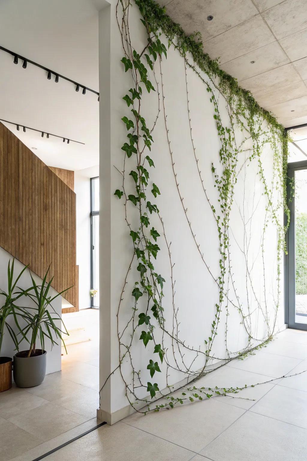 A minimalist green wall presenting a refined and understated design.