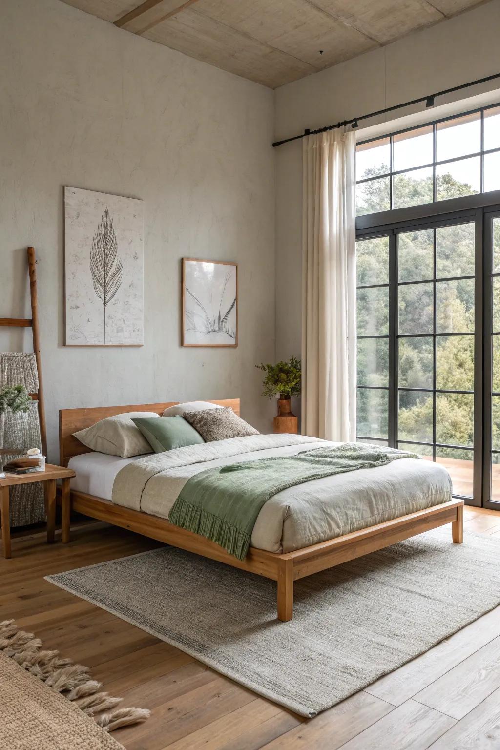 Find peace in low-profile furniture, where a sense of openness and tranquility invites grounding.