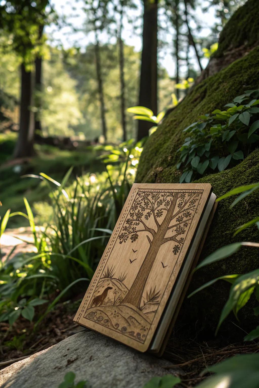 Embrace the tranquility of nature with a finely crafted journal; where simplicity converges with the peaceful splendor of the wilderness.