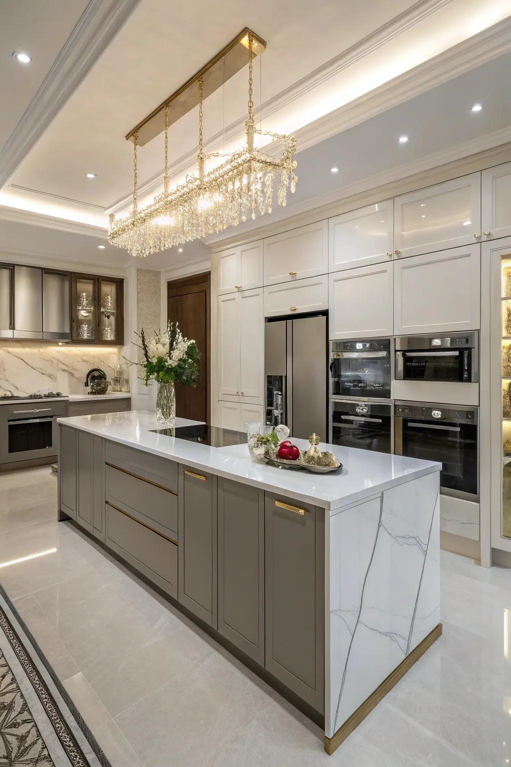 Quartz worktops offer a seamless blend of elegance and everyday practicality.