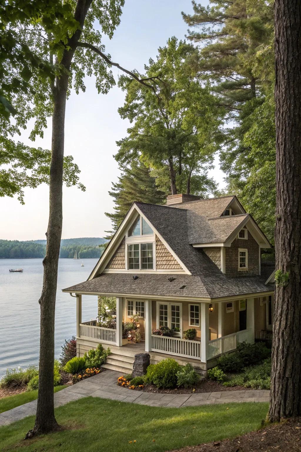 A traditional pitched roof design for enduring allure.